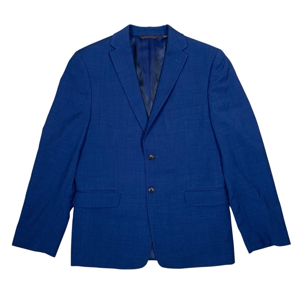 Michael Kors Blue Wool Blazer 16R Tailored Career Office Designer Minimalist